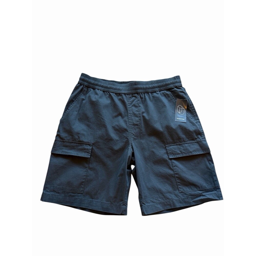 NWT Original Use Men’s S Black 8" Utility Cargo Shorts 100% Cotton Pull On NEW